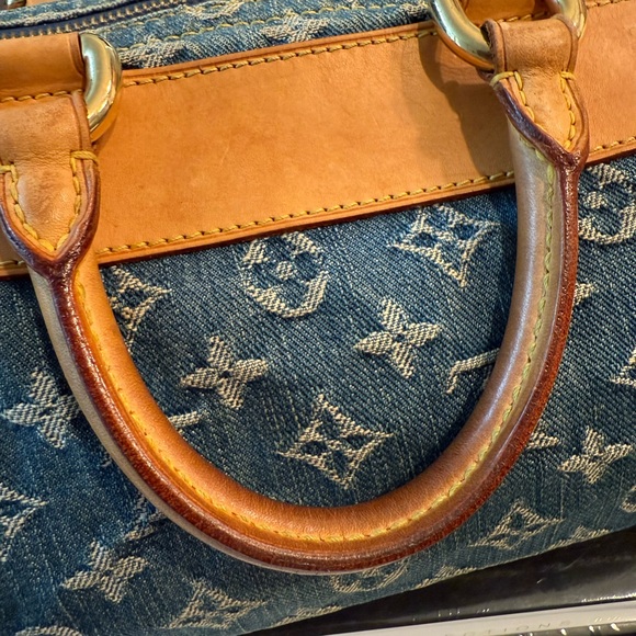 AUTH Louis Vuitton Denim NEO SPEEDY handbag - Picture 12 of 16